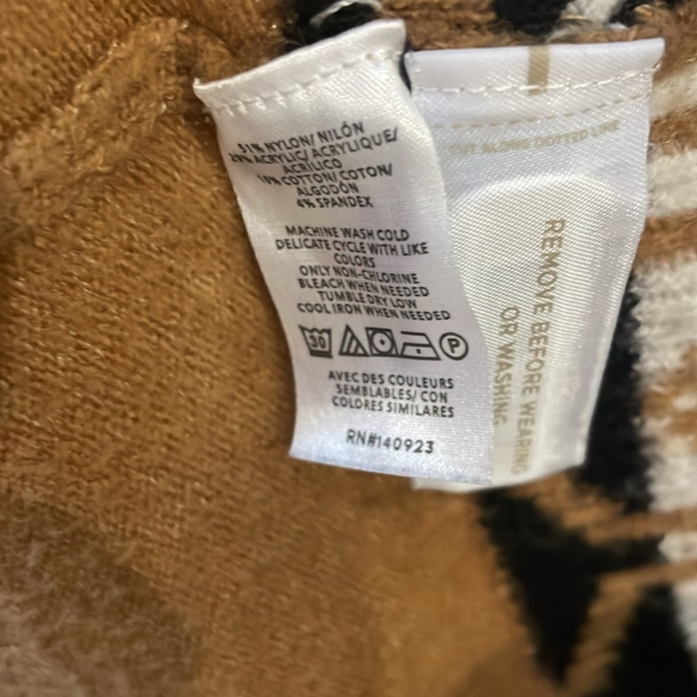 Loft Petite Brown Patterned Open Cardigan - Size … - image 7